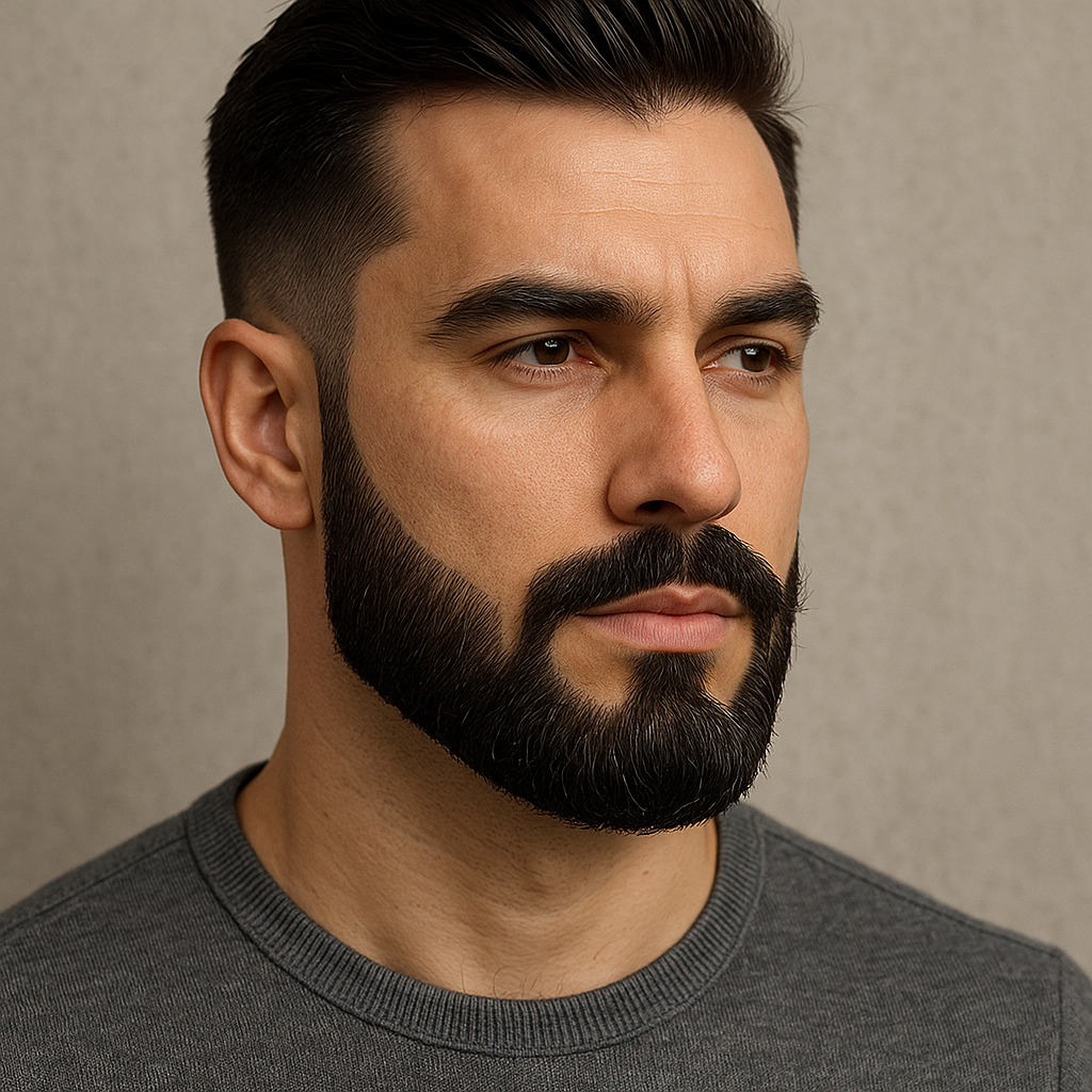 Barba com estilos e contornos